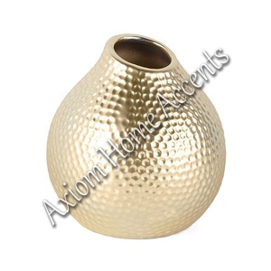 Axiom Home Accents Vase en céramique argentée moderne décor de noël en cristal de glaçure transparente élégante pour vivre Vase de sol en aluminium - Product Image 4