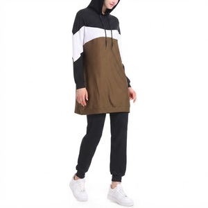 Muslim Women Activewear Tracksuit Modest Fitness Clothing Long Sleeve Jogger Set Comfortable Sports Outfit Vintage Embroidery - Product Image 2