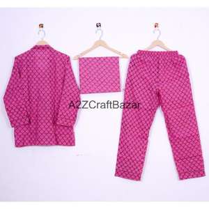 ชุดนอนผ้าฝ้ายแท้ 100% เนื้อเนียน ระบายอากาศดี กางเกงขายาว แขนยาว สำหรับฤดูใบไม้ร่วงและฤดูหนาว เนื้อผ้าหนา ใส่สบายๆ ที่บ้าน เอวยางยืด ขายส่ง - Product Image 6