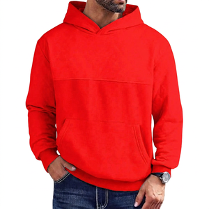 <b>Men's</b> <b>White</b> Hooded <b>Sweatshirt</b> Regular Fit 100% Cotton Casual Pullover with Front Pocket Autumn Wear - Product Image 4