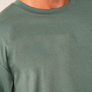 เสื้อยืดออกกำลังกายแขนสั้นผู้ชายผ้าฝ้าย 100% สำหรับวิ่ง ฟิตเนส รับสกรีนโลโก้ ระบายอากาศได้ดี เป็นมิตรกับสิ่งแวดล้อม เนื้อผ้าหนา ขายส่ง - Product Image 5