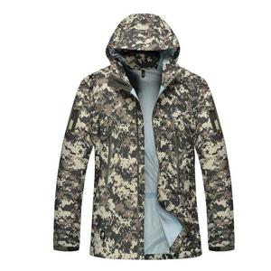 Wholesale Customizable Breathable Waterproof Zipper Closure Stand Collar <b>Shell</b> High Quality Unisex All Hunting Jacket - Product Image 5