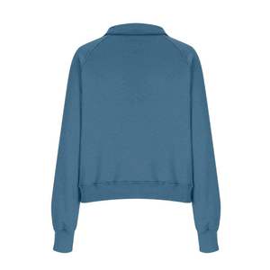 Women's <b>Black</b> <b>Cropped</b> Half Zip Sweatshirt Fleece <b>Long</b> <b>Sleeve</b> Pullover Mock Neck Athletic <b>Top</b> Winter Autumn Wear - Product Image 2