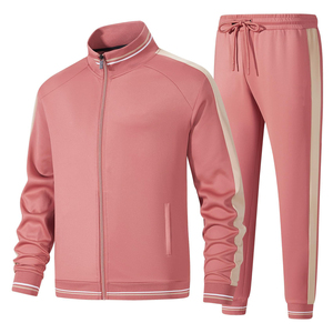 Pantalones Deportivos de Color Rosa Sólido con Cordón Ajustable y Bolsillos Laterales, Casuales, Largos, Transpirables, de Spandex y Poliéster - Product Image 1