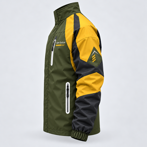 เสื้อแจ็คเก็ตกันลมผู้ชาย Sam Tactical แบบมีสีตัดกัน คอตั้ง ซิป แนวสปอร์ต เหมาะสำหรับฤดูใบไม้ผลิ ราคาขายส่ง รับผลิตแบบ OEM และปรับแต่งได้ - Product Image 2