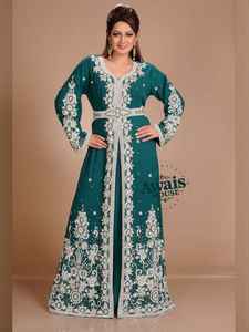 Dubai Muslim Tradition Islamic Clothing Long Sleeves Kaftan <b>Abaya</b> Jubbah Womens Fashion Floor Length Plus Size - Product Image 1