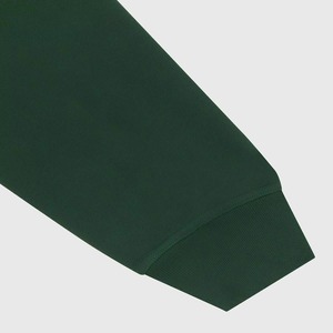 Blouson bomber homme vert foncé coupe ajustée avec logo frontal, col montant, fermeture boutonnée, style décontracté pour l'automne, coupe classique, en polyester - Product Image 6