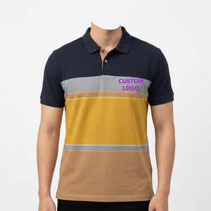 Camisas de Golf para Hombre de Primera Calidad, 100% Algodón, Estampadas a Rayas, con Bolsillo, Antiarrugas, Transpirables - Product Image 5