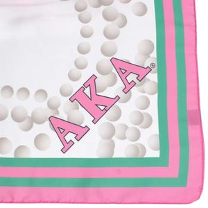 White Pink Green Pearl Print Square <b>Scarf</b> Women Fashion Satin <b>Neck</b> <b>Scarf</b> Elegant Head Wrap Accessory Gift Casual Wear for Ladies - Product Image 3