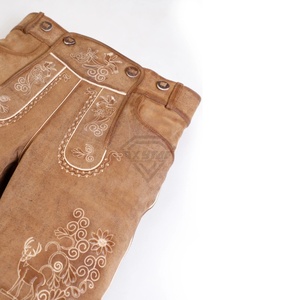 Pantalones Cortos Lederhosen Tradicionales Bávaros para Hombre, Duraderos, Elegantes, con Diseño Moderno, Decoración Bordada, Material de Cuero - Product Image 5
