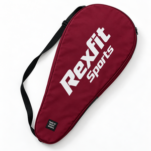 Sac de rangement léger pour raquette de squash avec fermeture éclair personnalisée et bandoulière, idéal pour les entraînements en club - Product Image 3