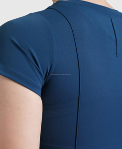 Top de Yoga para Mujer de Alta Calidad, Ajuste Ceñido, Color Sólido, 100% Poliéster, Transpirable, Ecológico, Resistente al Viento, Antiarrugas, con Estampado Digital y Cuello Redondo - Product Image 5