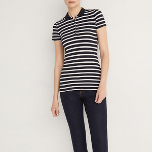 Polo pour femme décontracté, uni, à manches courtes, en coton respirant et léger, col rabattable - Nouvelle collection très prisée - Product Image 2