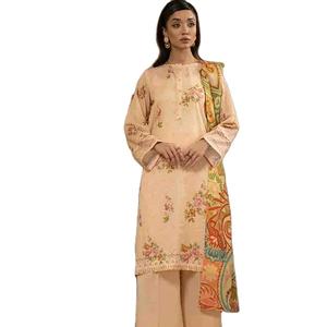 ชุดเดรสผ้าฝ้ายพิมพ์ลายดีไซน์เนอร์สำหรับผู้หญิงชุดฤดูร้อนแบบไม่เย็บลายสำหรับใส่ในสนามหญ้าดิจิตอลแบบปากีสถานตัวเลือกขนาดพิเศษ - Product Image 1