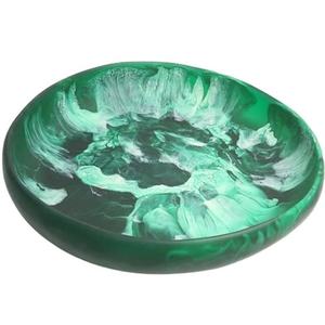 Nouvel Arrivage Grands Plateaux Ronds en Résine, Plateaux de Service en Résine à Motifs Tourbillonnés Uniques, Plateaux de Service de Luxe pour la Maison et l'Hôtellerie, pour Dattes et Desserts - Product Image 3