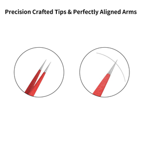 Factory Prices <b>Precision</b> Stainless Steel Eyelash Tweezers Red Smooth Tip Professional Makeup <b>Tool</b> with Different Styles - Product Image 2