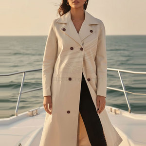 Abrigo Largo de Invierno para Mujer, Moderno, de Lona Transpirable con Exterior de Lana, Personalizable, Prenda Exterior a la Moda - Product Image 4