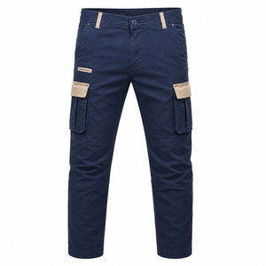 Pantalon cargo pour homme, personnalisable en couleur et taille, taille haute, plusieurs poches, en toile, décontracté, respirant, coupe droite, style printemps, vente en gros - Product Image 1