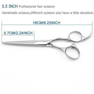 Ciseaux de coiffeur professionnels de 5,5 pouces en acier inoxydable certifié ISO, taille et design personnalisables, ciseaux à cheveux pour coiffeurs - Product Image 3