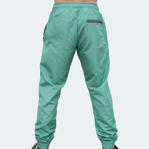 Pantalon de survêtement vert pour homme, taille élastique avec cordon de serrage, décontracté, léger, en polyester respirant, poches latérales, idéal pour l'été - Product Image 3