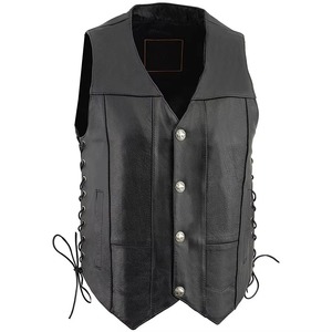 Gilet en cuir décontracté pour homme 2026 de haute qualité, réversible, en toile, avec logo personnalisé, imperméable, respirant, pour usage extérieur en hiver, vente chaude - Product Image 6