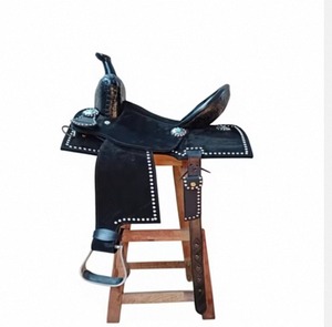 Premium Quality Genuine Leather Western English Horse Saddle with Wood and <b>Plastic</b> <b>Frame</b> for Horse Riding Sport for Export - Product Image 5