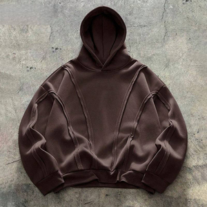 Sweat à capuche violet surdimensionné pour homme avec imprimé crâne, appliqué et patchs effet usé, style streetwear - Product Image 2
