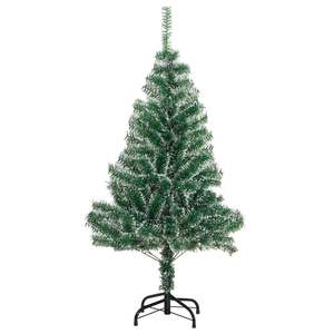 Sapin de Noël artificiel de 47,2 pouces avec 150 boules LED floquées effet neige - pour décorations festives - Product Image 5