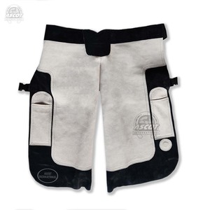 Top Selling Cowhide Suede Leather Long Farrier <b>Chaps</b> with Canvas Western Cowboy <b>Chaps</b> Equestrian Sportwear - Product Image 1