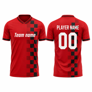 Sublimated Print Football Jersey Breathable Mesh Adult Short Sleeve V Neck <b>Soccer</b> Sports Apparel sublimated print football shirt - Product Image 4