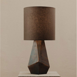 Lampes de table en métal martelé Wabi-Sabi, lampe de chevet sphérique argentée de luxe avec abat-jour en tissu, lampe de bureau artisanale vintage - Product Image 4