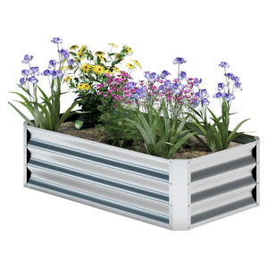 Vietnam Outdoor pour plantes, légumes et fleurs-Jardinière surélevée rectangulaire en acier galvanisé-3ft X 4ft - Product Image 1