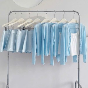 Ensemble assorti personnalisé pour femmes, mode coréenne, débardeur sans manches, cardigan, mini-jupe, polyester/coton, toutes saisons - Product Image 4