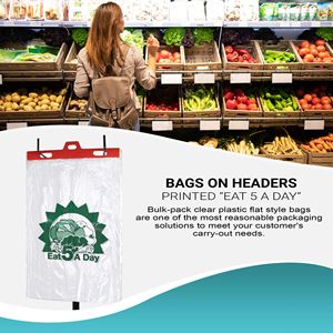 Confezione 2000 sacchetti per prodotti in polietilene ultrasottile 11X17 a bassa densità trasparente in plastica industriale servizio di ristorazione stampato "eat 5 giorni" - Product Image 6