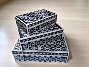 Caja de Joyería Decorativa Hecha a Mano con Diseño Marroquí de Flor de Amor con Incrustaciones de Hueso Ecológica, Decoración para Mesa del Hogar, Año Nuevo - Product Image 2