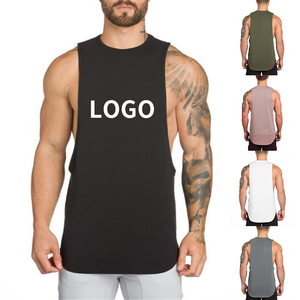 Custom <b>Men</b>’s <b>Gym</b> Tank Top Sleeveless Workout <b>Vest</b> Fitness Sportswear OEM Private Label Sleeveless <b>Gym</b> Tank Top Knitted - Product Image 3