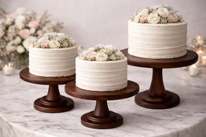 Support à gâteau réglable en bois, écologique et fait main, pour boulangeries et événements - Product Image 6