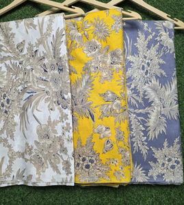 Tela de Algodón Tejida con Rayas Florales Botánicas, Suave, Ligera, Transpirable y Ecológica, por Metro, para Vestidos de Mujer, Costura, Regalo para Ella - Product Image 4