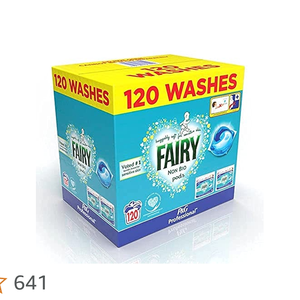 Cápsulas de detergente líquido Fairy Non Bio Pods para 120 lavados - Product Image 4