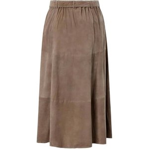 Jupes longues en cuir véritable pour femmes, personnalisables, design sur mesure, pour l'hiver, formelles, de haute qualité, matériau durable, antibactérien - Product Image 1