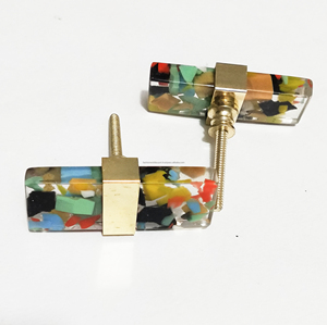 Transparent Multi-Colourful Terrazzo Design Cabinet <b>Knobs</b> Multi-Functional Use <b>for</b> Door <b>Dresser</b> Drawer-Customized Adjustable - Product Image 5