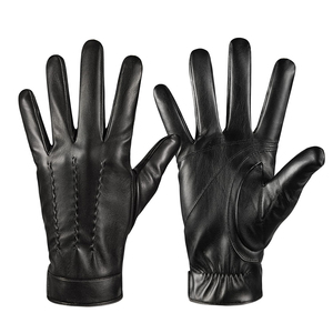 Gants de conduite élégants en cuir d'agneau non doublés pour écran tactile, pour hommes, sports de plein air, écologiques - Product Image 1