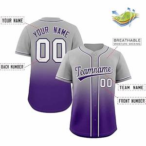 Camiseta de béisbol personalizada con color y logotipo, 100% poliéster, resistente al viento, ropa de equipo de béisbol transpirable, venta en línea, subida por Dress Sports - Product Image 6