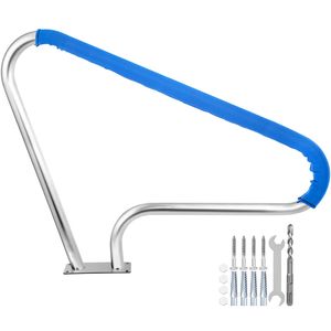 Ringhiera per Piscina 48x36, Capacità di Carico 250 LBS, Corrimano in Acciaio Inox 304 per Piscina, Accessori e Strumenti per Piscina Argento - Product Image 1