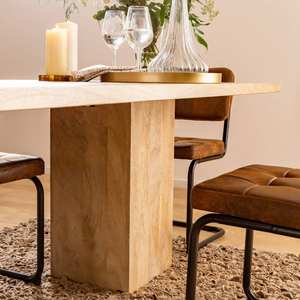 Mesa de comedor Vandana Solace Flux de madera de mango - Product Image 3