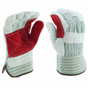 Gants de travail en cuir de couleur personnalisée, résistants à la chaleur, en cuir de vachette pleine fleur, gants de sécurité pour les riggers canadiens, protection des mains - Product Image 1
