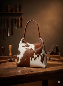 Sac fourre-tout portable en cuir véritable avec fermeture éclair, style vintage, grande capacité - Product Image 5