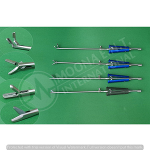 Ensemble d'instruments de chirurgie cardiaque 4 pièces : Ciseaux manuels, Poussoir de nœuds, Pince à tissus large Debakey, Instruments cardiaques MICS - Product Image 1