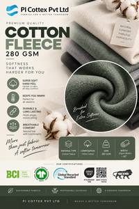 Tissu polaire 100 % coton 280 GSM, doux, chaud et respirant, brossé, pour sweats à capuche, sweat-shirts et pantalons de survêtement – Offre spéciale - Product Image 4
