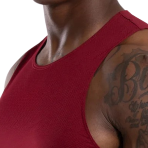 Men's Burgundy Red <b>Mesh</b> Tank <b>Top</b> Breathable Sleeveless Athletic Fitness Vest Gym Workout Training Summer Activewear - Product Image 3